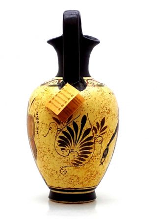Ancient Greek Vase Pottery Vessel Pot Goddess Athena & God Poseidon 10.  43 2