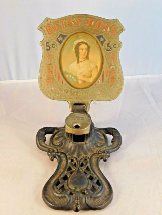 Antique 1906 Betsy Ross 5 Cent Cigar Cutter A.  S.  Valentine & Son Makers Phila.