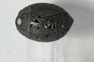 Antique 19thC Mexican Prison Folk Art Carved Coconut Shell Bank 7