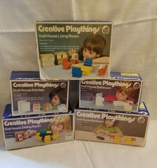 Vintage Group Creative Playthings Dollhouse Furniture With Boxes Cbs Usa