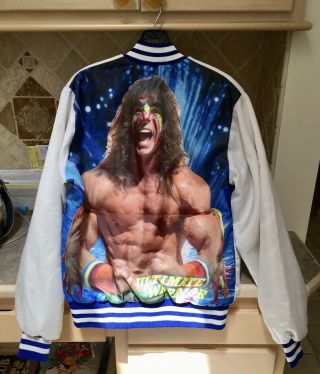 Rare Vintage 1989 Titan Wwf Ultimate Warrior Jacket Sz Small Wwe (runs Big)