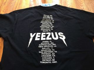 2013 Vintage Kanye West Yeezus Tour Official Vintage Merch T - shirt Mens Sz M 6