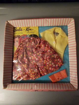 Vintage Barbie On Card Country Fair Outfit Nrfb