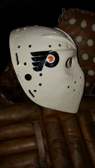Vintage real fibreglass goalie mask 3