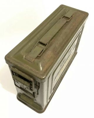 Vintage WW2 Canco 30 Cal M1 Ammo Ammunition Box Can Flaming Bomb Belted Army 40s 7