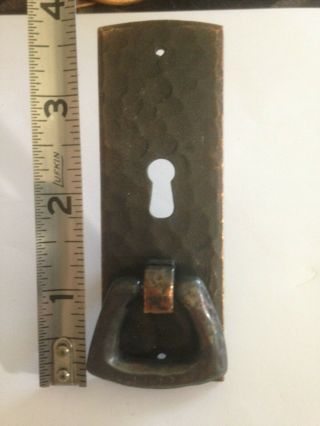 1 Antique finish HAMMERED COPPER STICKLEY DOOR PULL,  Mission,  Arts and Craft 2