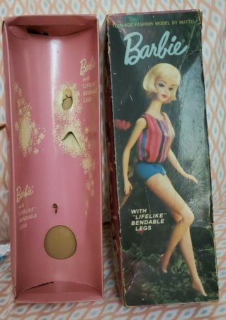 1966 VINTAGE TITIAN AMERICAN GIRL BARBIE DOLL WITH STAND SHOES & SWIMSUIT 10