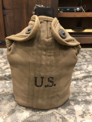 Ww2 Us Army Canteen Set “1943 St.  Croix G.  Co.  ”,  Canteen,  Cup & Cover