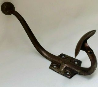 VINTAGE FRENCH RECLAIMED METAL COAT HOOK AND HAT HOOK FOR WALL OR DOOR HANGING 3