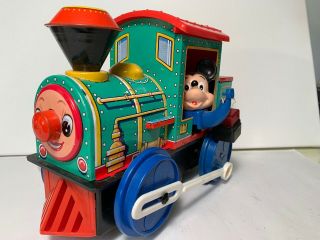 Vintage Japan Tin Litho Walt Disney Micky Mouse Train Battery Operated