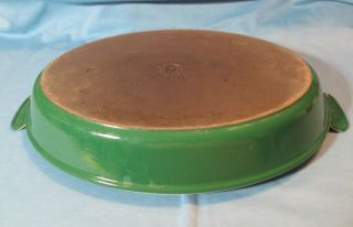 Le Creuset 36 Green Oval Cast Iron Baking Dish Vintage 1990 ' s 2