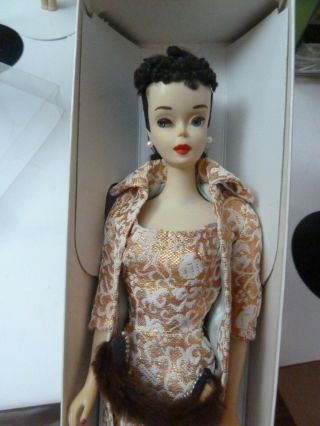 Vintage Barbie Ponytail 3 Gorgeous Brunette Brown Eye Shadow With Styled Curls