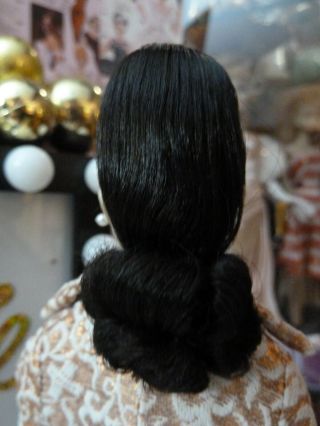 Vintage Barbie ponytail 3 Gorgeous brunette brown eye shadow with styled curls 8