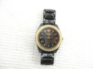 Versace Diamond Dial Ladies Ceramic Watch 63qcp5