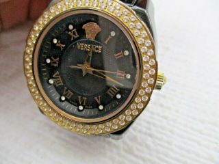 Versace Diamond Dial Ladies Ceramic Watch 63qcp5 2