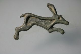 Ancient Interesting Roman Bronze Fibula Brooch Rabbit 1st - 4th Ad