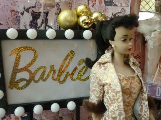 Vintage Barbie ponytail 3 Gorgeous brunette brown eye shadow evening splendor 10
