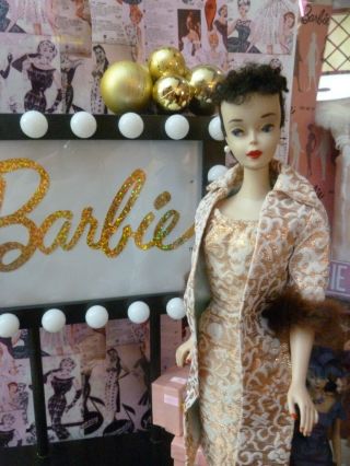 Vintage Barbie ponytail 3 Gorgeous brunette brown eye shadow evening splendor 12