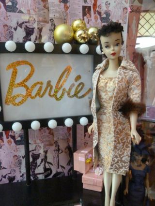 Vintage Barbie ponytail 3 Gorgeous brunette brown eye shadow evening splendor 9