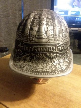 Vintage Texaco One - Of - A - Kind Mcdonald Aluminum Miner Hat,  Engraved,  Owned By Ceo