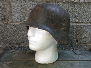 Ww2 German Army Wehrmacht Military Helmet Stahlhelme M - 35.  Size 65.
