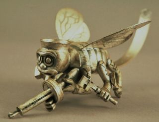 Unique And Rare Blackinton Ww2 Fighting Seabees Hood Ornament Quality Made
