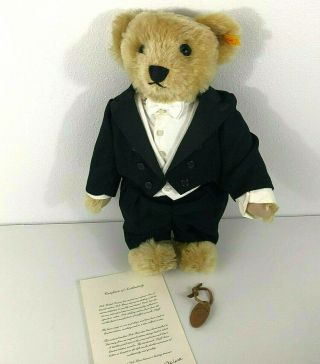 Steiff Bear Ralph Lauren Tuxedo Black Tie 16 " Jointed Martini Teddy Certificate