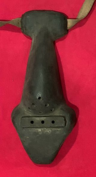 Antique Rare Circa 1905 Morril ' s Removable Mouthpiece Football Noseguard Early 5