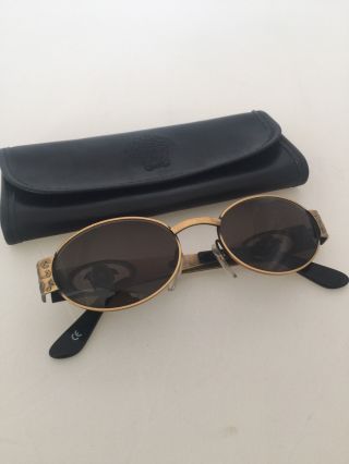 Vintage Gianni Versace S50 Sunglasses Mod.  S50 Col.  944 Gold & Black Medusa 2