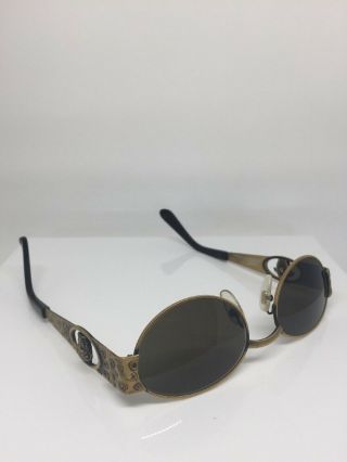 Vintage Gianni Versace S50 Sunglasses Mod.  S50 Col.  944 Gold & Black Medusa 6