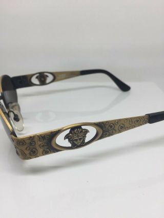 Vintage Gianni Versace S50 Sunglasses Mod.  S50 Col.  944 Gold & Black Medusa 9