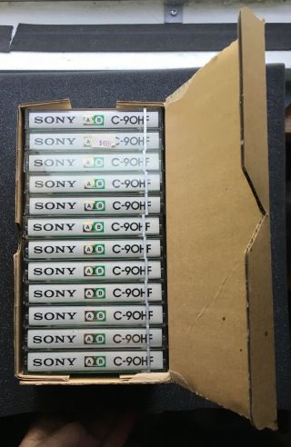 12 Vintage Sony C - 90 Hf High Fidelity Cassette Tape Boxed Japan