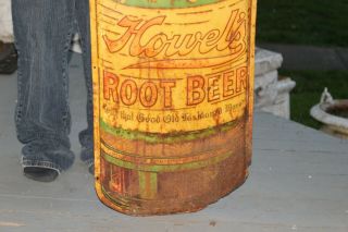 Large Vintage 1940 ' s Howel ' s Root Beer Soda Pop Bottle Gas Oil 57 