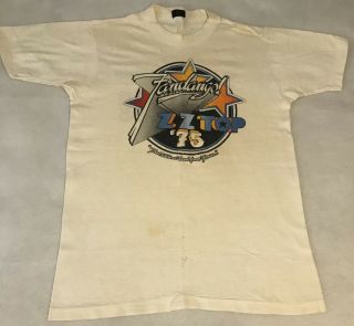 Vintage Zz Top 1975 Fandango White T Shirt Small