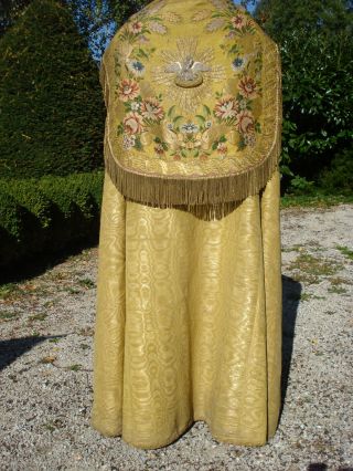 Antique Silk,  Gold Metallic Brocade Cope Vestment