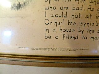 1900 ' s BUZZA FRAMED MOTTO 