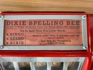 Antique 1937 Groetchen Dixie Spelling Bee Ball Gum Trade Stimulator 3