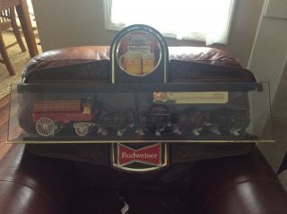 Budweiser Champion Clydesdale Horse Team Lighted Sign Vintage Beer 5