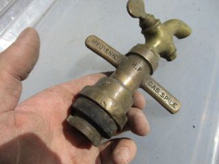 Vintage Brass Tap Industrial Factory U.  B.  E Hygienic H.  P Gas Spile Antique Old 4