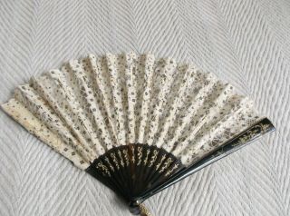Antique Lace And Tortoiseshell Fan,  Ca.  1920