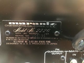 Marantz Vintage 2226 Stereophonic Receiver Serviced 6