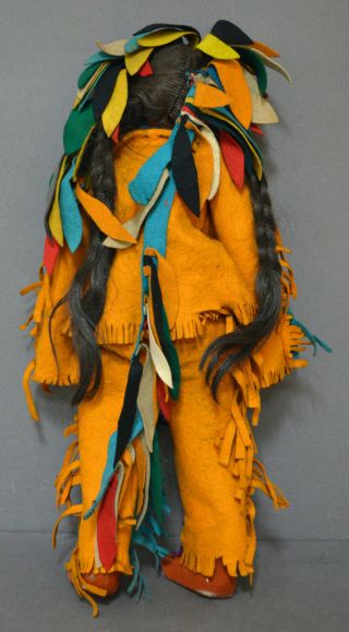 VERY INTERESTING RARE 1920’S LENCI INDIAN CHIEF NATIVE AMERICAN DOLL CLOTH RAG 3