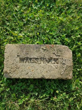 Rare Antique Brick Labeled “walsh Xx” Salvaged Fire Brick
