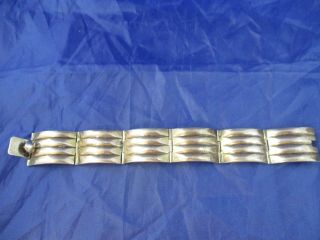 Vintage Sterling Silver 9 Inch Bracelet,  14 Inch Necklace,  And Clip Earring Set