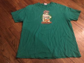 Authentic Vintage Hookups Skateboards T Shirt Hooters Girl Rare Xl