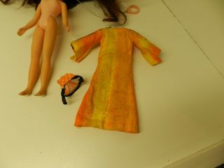Vintage 1972 Kenner Blythe Doll Brunette Golden Goddess Dress Pink Blush 2