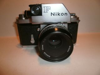 Vintage Nikon F 35 Mm Film Camera With Nikkor 50 Mm 1:2 Lens,  Circa 1960