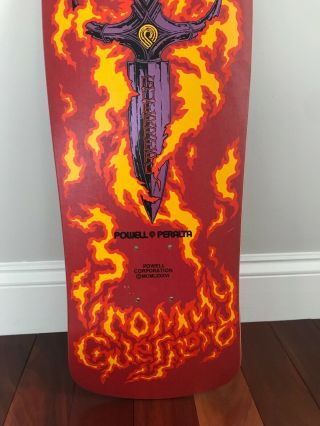 NOS Tommy Guerrero Flaming Dagger Powell Peralta Skateboard Full Size 1986 3