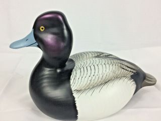 Randy Tull Ducks Unlimited Bluebill Decorative Wooden Decoy Signed & Numbered