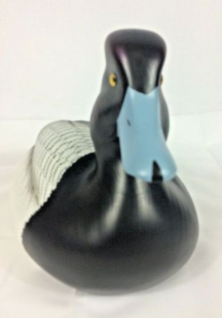 Randy Tull Ducks Unlimited Bluebill Decorative Wooden Decoy Signed & Numbered 4